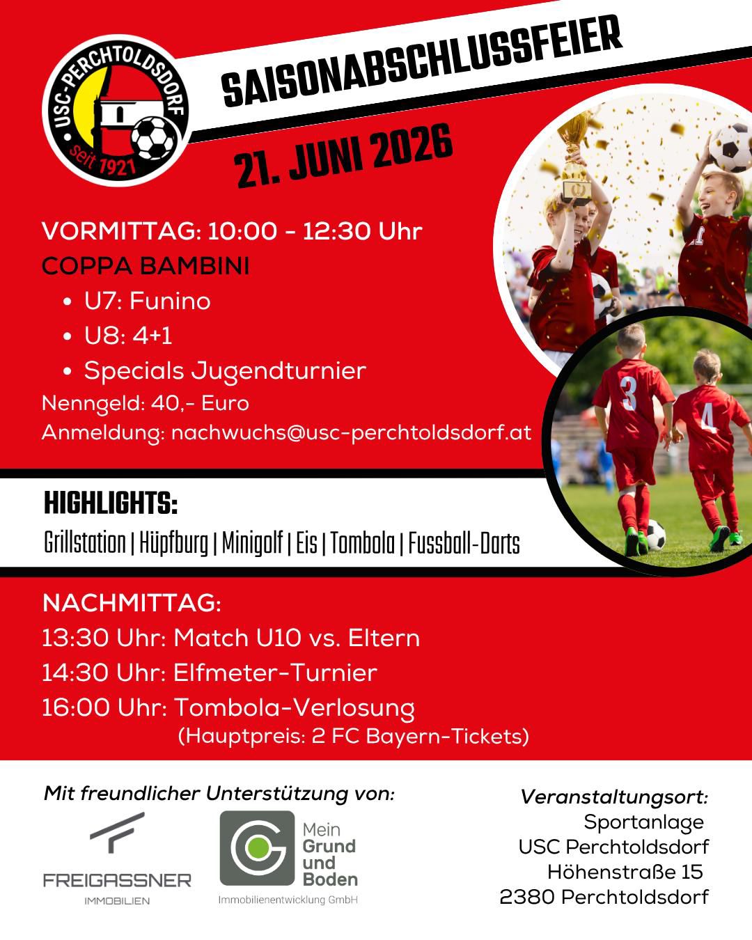 Saisonabschlussfeier 2026 beim USC Perchtoldsdorf