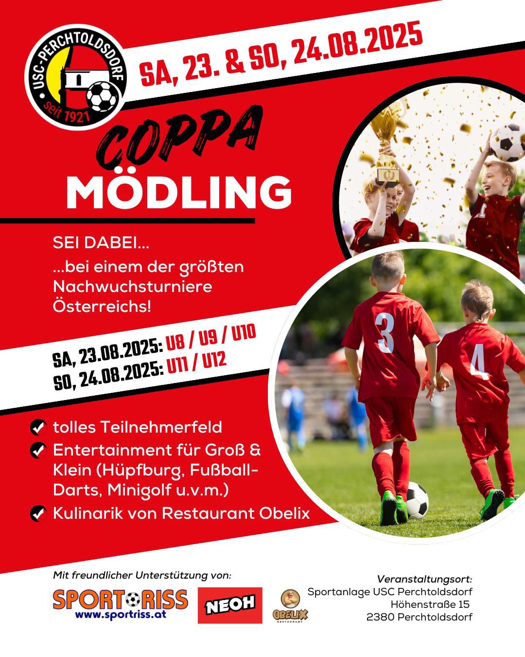 Nachwuchsfußball-Festival beim USC Perchtoldsdorf
